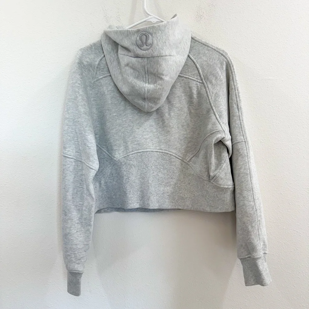 Lululemon Hoodie XS/S Scuba Oversized Half 1/2 Zip Gray Crop Fairy Athlesure